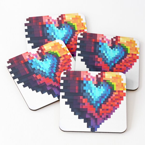 Item preview, Pixelated Heart Shape Illustration 2 designed and sold by Domo-Design.