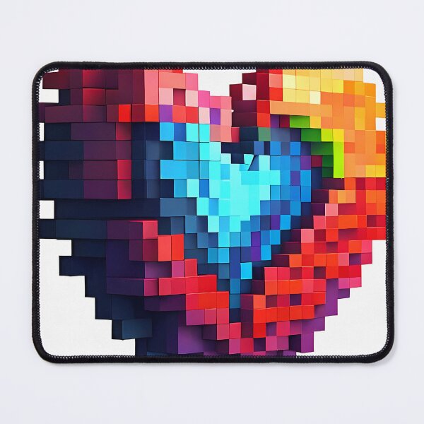 Item preview, Pixelated Heart Shape Illustration 2 designed and sold by Domo-Design.