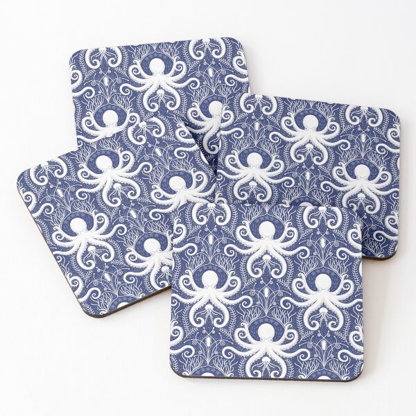 Item preview, Nautical Baroque - Navy [Octopus] designed and sold by Carina Parry Studios.