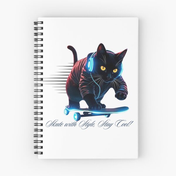 Item preview, Neon Skate Cat: Ride the Future designed and sold by Meow-Zart.