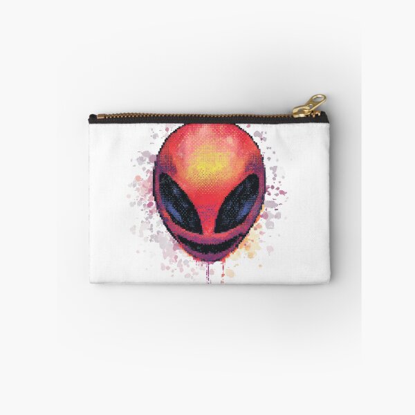 Item preview, A colorful alien head with large black eyes, featuring a bright red and yellow gradient. designed and sold by DedeeArtthai.