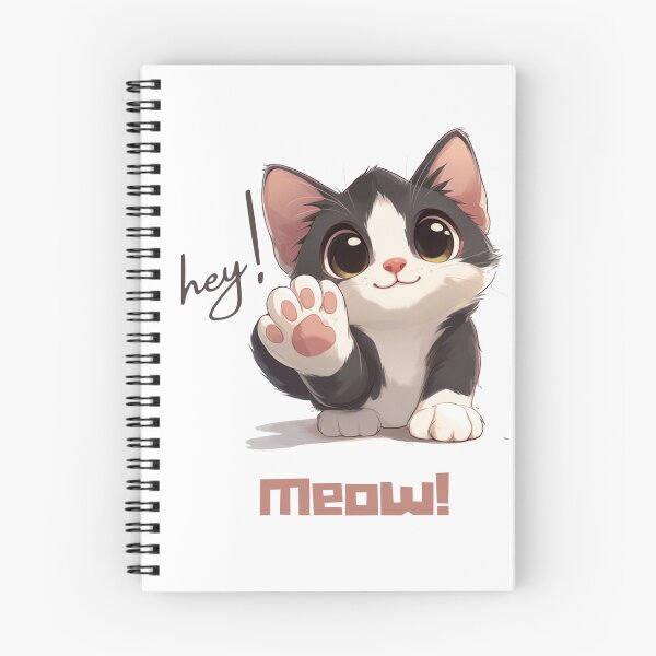 Item preview, cute cat design| meow | hey | cat lovers| cute pet | pet lover designed and sold by Kaivinaikadhaigal.