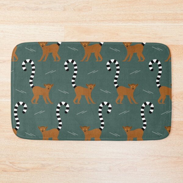 Item preview, Ringtailed lemurs on green designed and sold by reneesillus.
