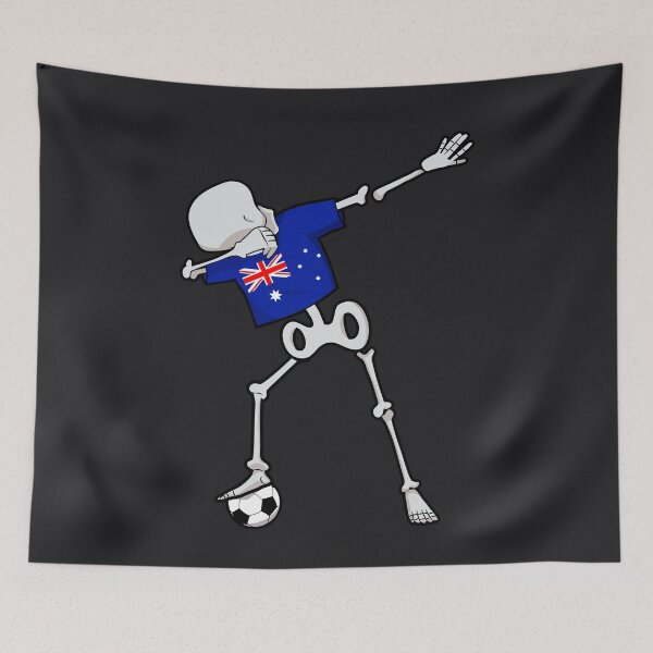 Item preview, Dabbing Soccer Football Skeleton Australia designed and sold by melsens.