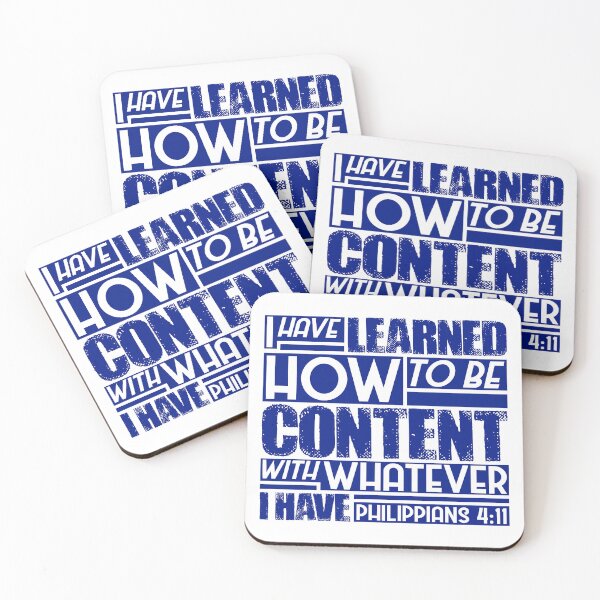 Item preview, Philippians 4:11 I Have Learned How To Be Content designed and sold by plushism.