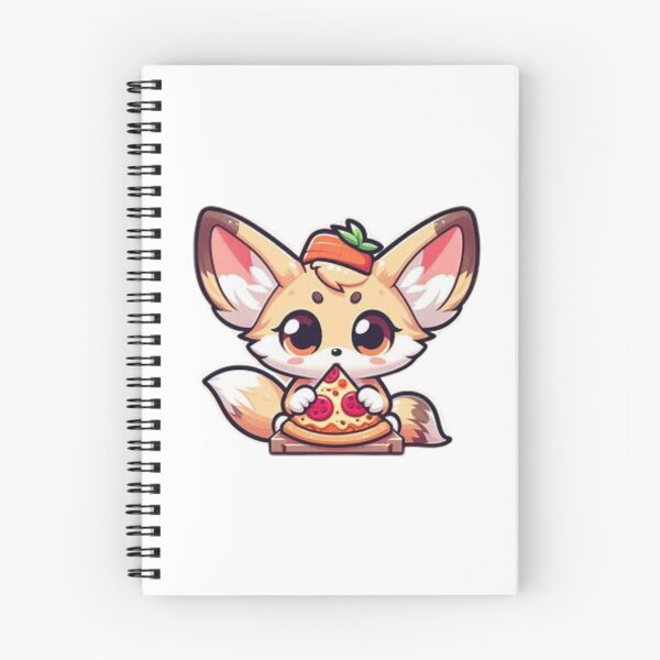 Item preview, fennec fox eating pizza designed and sold by Eternalski.