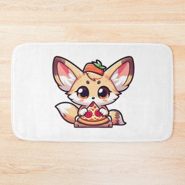 Item preview, fennec fox eating pizza designed and sold by Eternalski.