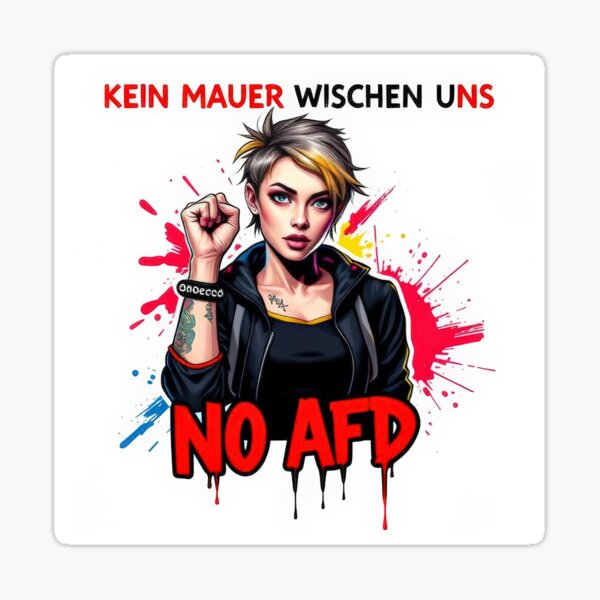 Vista previa del artículo con la obra «Pegatinas de la NOAFD se difundirán por toda Alemania», diseñado y vendido por IRON-iNK.
