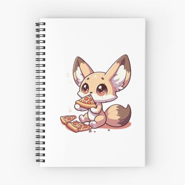 Item preview, fennec fox eating pizza designed and sold by Eternalski.