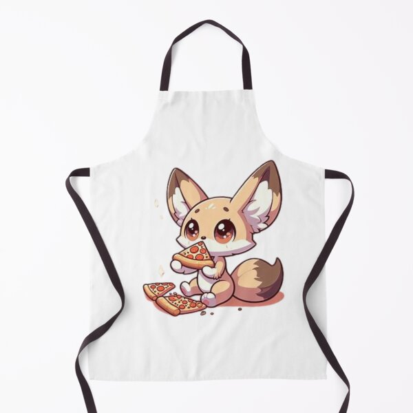 Item preview, fennec fox eating pizza designed and sold by Eternalski.