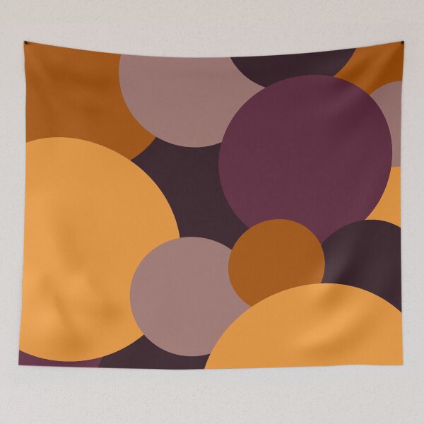 Item preview, Autumn themed colourful circle design pattern designed and sold by AkithSelling.