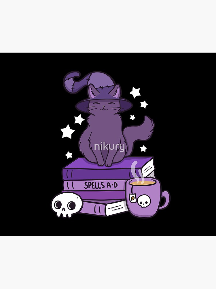 Imagen 5 de 5, Alfombrilla de ratón con la obra Familiar felino 02 // Negro | Nikury, diseñada y vendida por nikury.