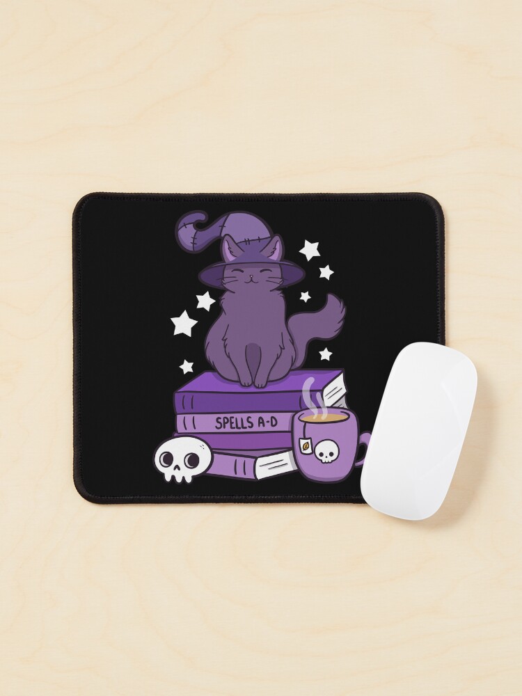 Imagen 1 de 5, Alfombrilla de ratón con la obra Familiar felino 02 // Negro | Nikury, diseñada y vendida por nikury.