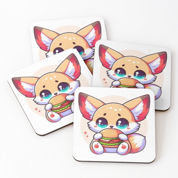 Item preview, fennec fox eating burger designed and sold by Eternalski.