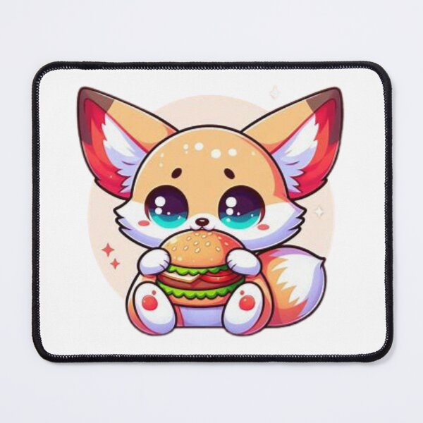 Item preview, fennec fox eating burger designed and sold by Eternalski.