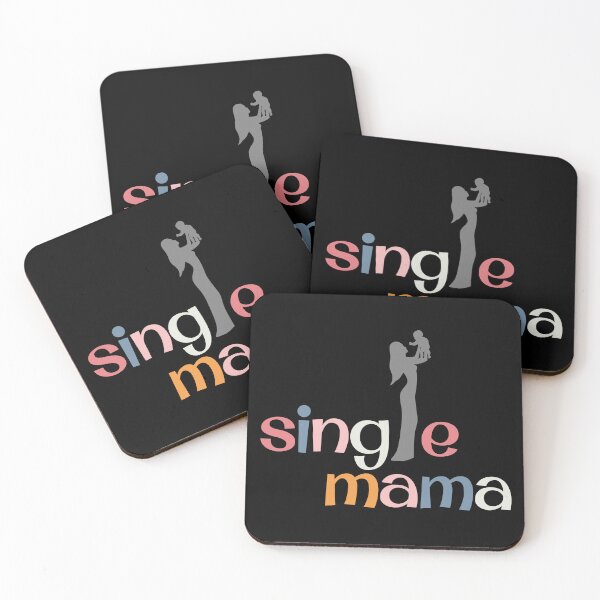 Item preview, SINGLE MAMA - Minimalist Mom with Child Silhouette Sticker designed and sold by CanvasThread.