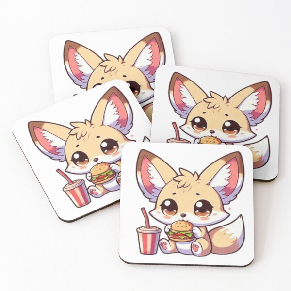 Item preview, fennec fox eating burger designed and sold by Eternalski.