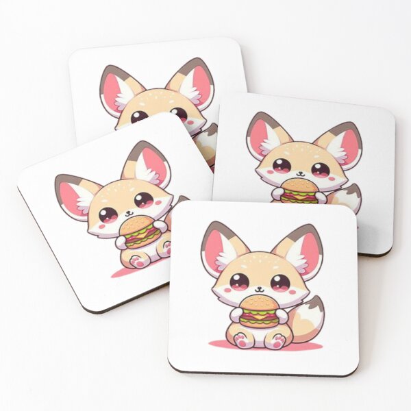 Item preview, fennec fox eating burger designed and sold by Eternalski.