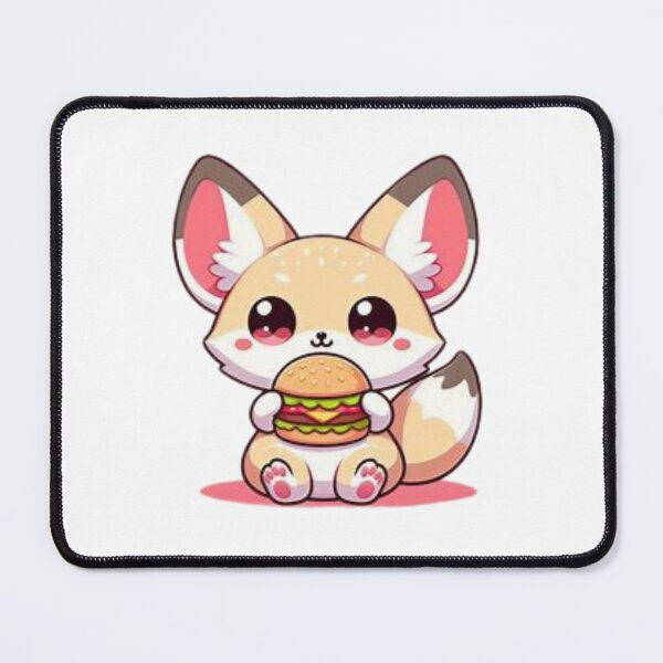 Item preview, fennec fox eating burger designed and sold by Eternalski.