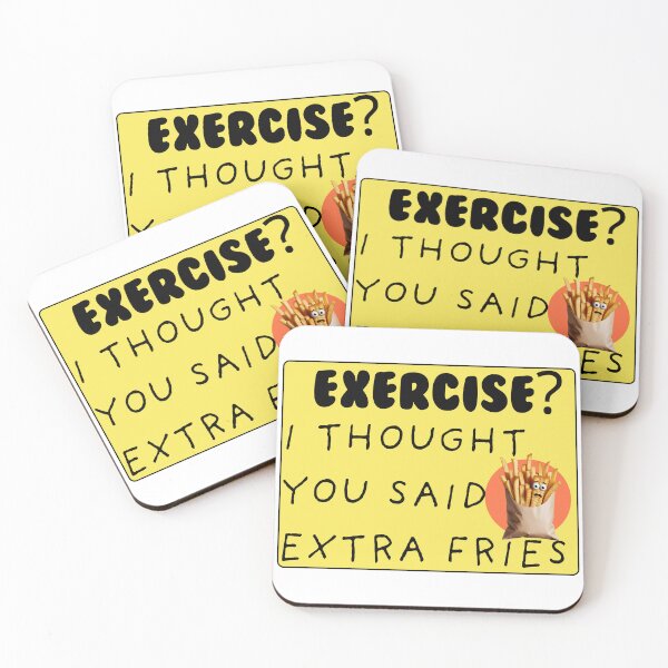 Item preview, Extra Fries, Not Exercise designed and sold by Snicker-Designs.