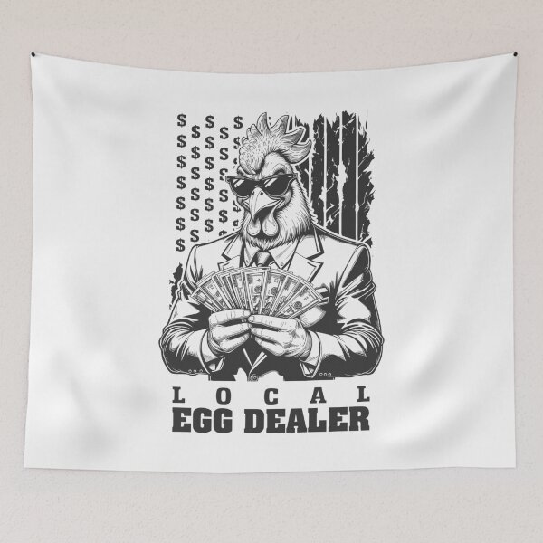 Item preview, Egg Prices Local Egg Dealer Funny Rich Chicken USA Flag designed and sold by GrandeDuc.