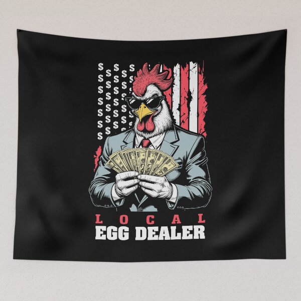 Item preview, Egg Prices Local Egg Dealer Funny Rich Chicken USA Flag designed and sold by GrandeDuc.