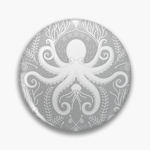 Item preview, Nautical Baroque - Grey [Octopus] designed and sold by Carina Parry Studios.