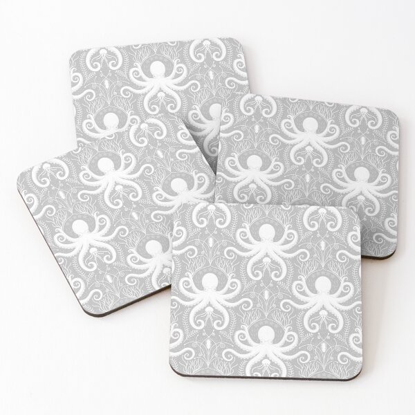 Item preview, Nautical Baroque - Grey [Octopus] designed and sold by Carina Parry Studios.