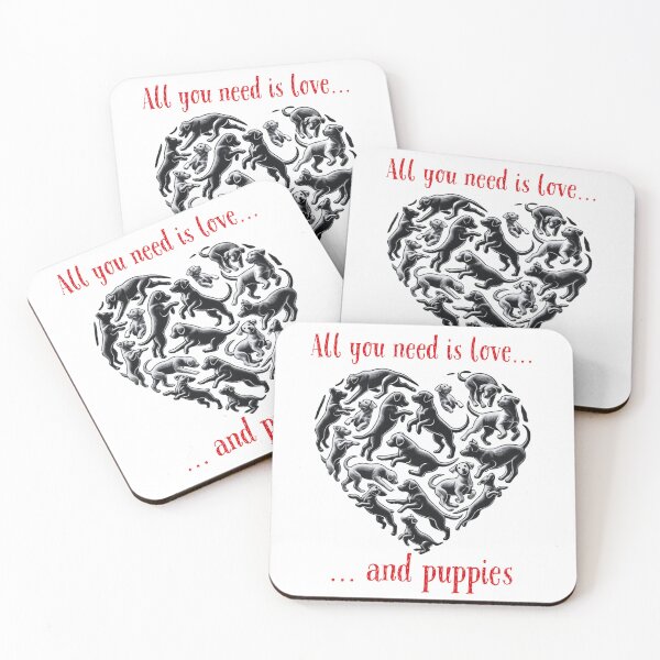 Item preview, Valentines Puppy Heart All You Need is Puppies designed and sold by The Art of Kkatarynka.