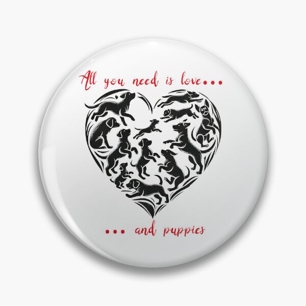 Item preview, Valentines Puppy Heart All You Need is Puppies designed and sold by The Art of Kkatarynka.