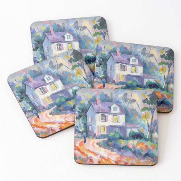 Item preview, Colorful House Wandering Figure Landscape Impression designed and sold by Sigtrix.