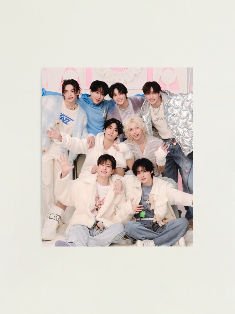 SKZ pink poster You make STRAY KIDS stay kpop cute happy ot8
