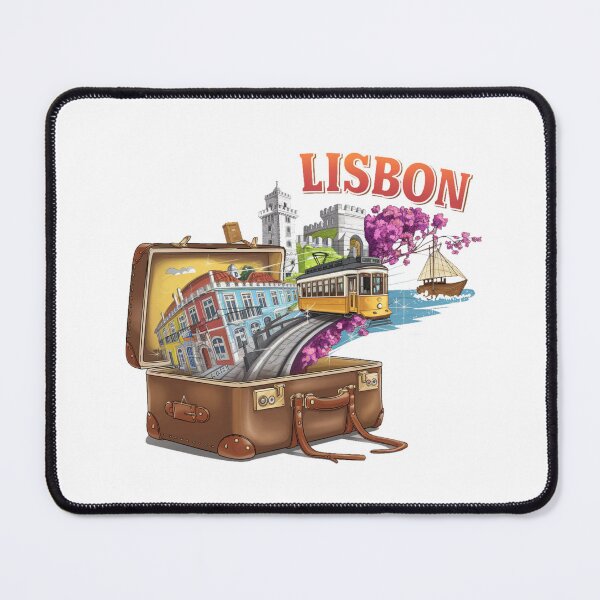 Item preview, Lisbon Portugal Lisboa - Lisbon Adventure Suitcase – Retro Cartoon Travel  designed and sold by stickercuffs.