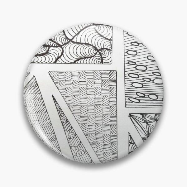 Item preview, Triangle Abstract Zentangle art designed and sold by ChalarieArt.