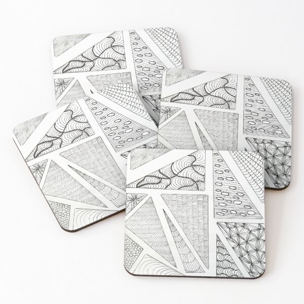 Item preview, Triangle Abstract Zentangle art designed and sold by ChalarieArt.