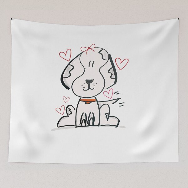 Item preview, Happy Girls Valentines Shirt, Puppy Dog Love Valentines  designed and sold by The Art of Kkatarynka.