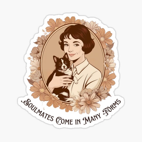 Vintage Soulmate Portrait - Soulmates Come in Many Forms Sticker