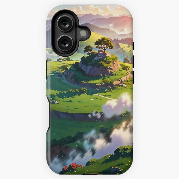 Artikel-Vorschau von Whispers of the Wind: Eine von Ghibli inspirierte Landschaft, designt und verkauft von Glitchart66.