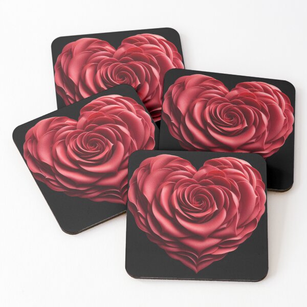 Item preview, Heart-shaped Rose Petals, Black Background, Big designed and sold by Gaborai.