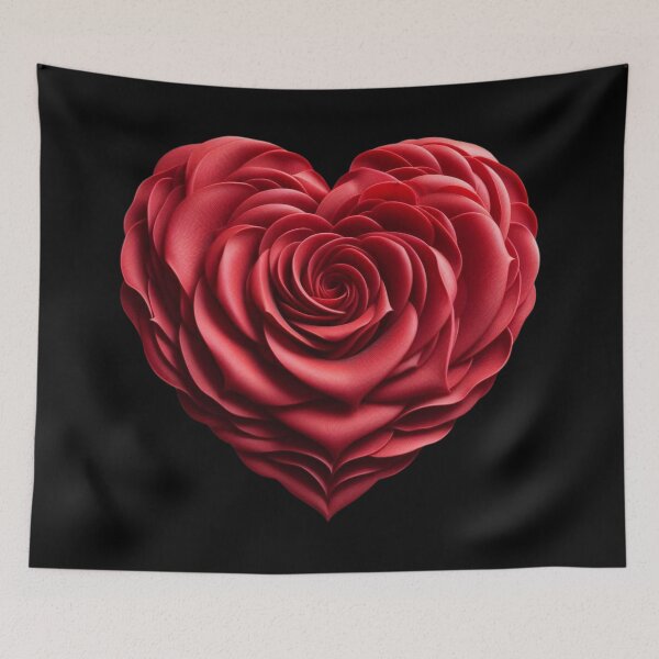 Item preview, Heart-shaped Rose Petals, Black Background, Big designed and sold by Gaborai.