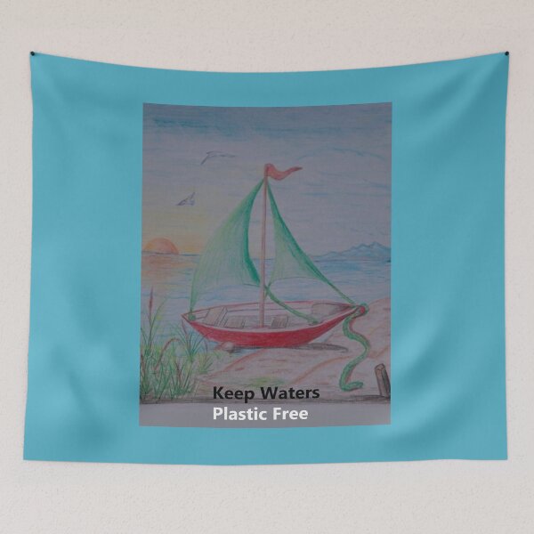 Item preview, Sail Keeping waters plastic free designed and sold by annenambiro.