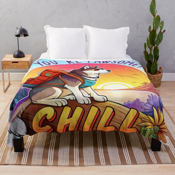 Item preview, You're Pawsome!, Chill, Tourist Dog, Siberian Husky Dog designed and sold by PixelStoneDesign .
