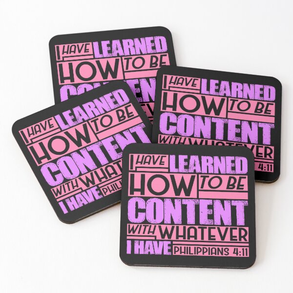 Item preview, Philippians 4:11 I Have Learned How To Be Content designed and sold by plushism.