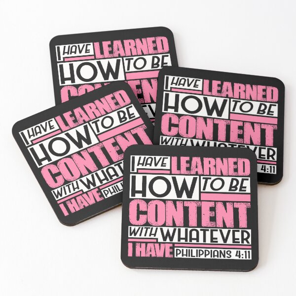 Item preview, Philippians 4:11 I Have Learned How To Be Content designed and sold by plushism.