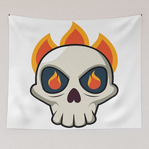 Item preview, Skull. Fire in the eyes. designed and sold by GregorySmithRed.