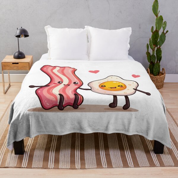 Item preview, Cute Bacon & Egg Love – Funny Breakfast Illustration designed and sold by Krasnovaovaova.