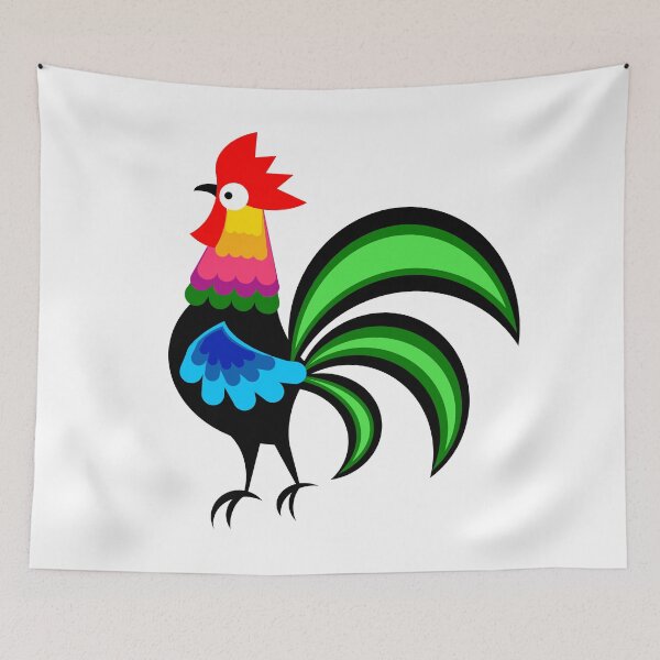 Item preview, A beautiful rooster cutout from Łowicz, colorful folk art from Poland designed and sold by mikistudio.