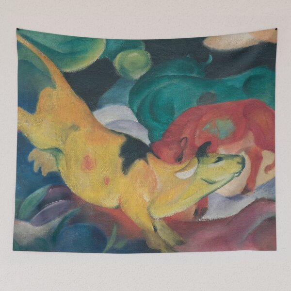 Item preview, Franz Marc, red green yellow cows designed and sold by Mauswohn.