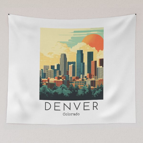 Item preview, A Vintage Travel Illustration of Denver - Colorado - US  designed and sold by GoodOldVintage.
