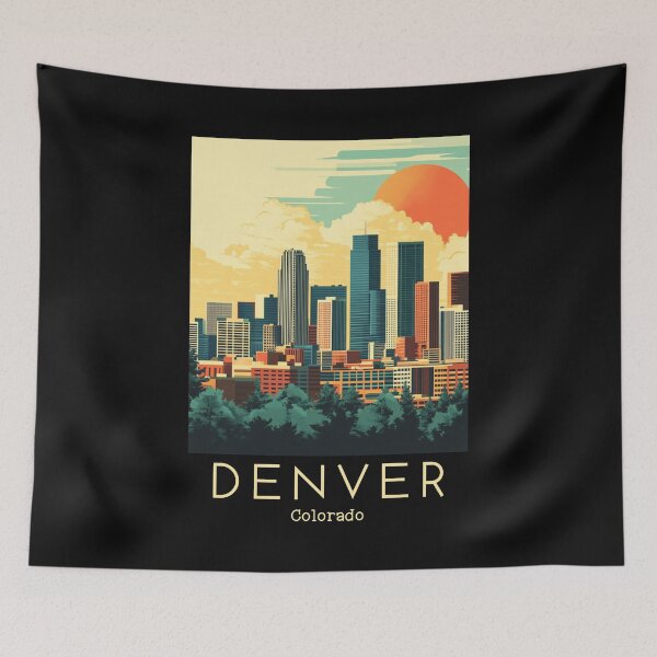 Item preview, A Vintage Travel Illustration of Denver - Colorado - US  designed and sold by GoodOldVintage.